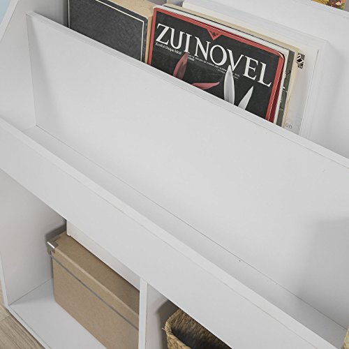SoBuy Librería Infantil para Niños con 3 Estanterías, Estantería Estándar Infantil,Blanco,H80cm,KMB01-W,ES