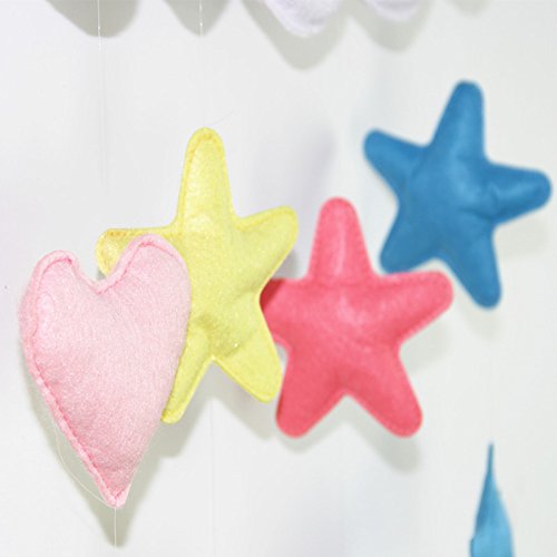 SODIAL Preciosa Nube Tienda de Pared Colgante Decoracion de Juguetes Decoracion de la habitacion para ninos Apoyos de Fotos (Corazon de Amor)