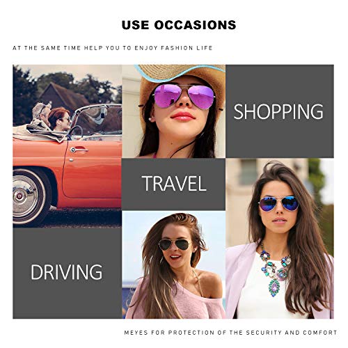 SODQW Gafas de Sol Polarizadas Mujer Espejo Marca Clásico Metal Marco 100% UVA/UVB Protección (Marco Dorado/Rosado Lense)