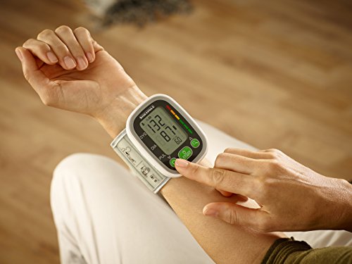 SOEHNLE Systo Monitor 100 - Tensiometro de muneca, ritmo cardiaco, presion arterial, sensor de movimiento, color gris