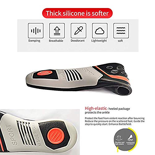 SOFIT Plantilla ortopédica Transpirable con Soportes de Arco, Cómodas deportivo Plantillas, Antibacteriana, Absorción de Golpes, Reductor de la Presión en el Pie Plantillas Fascitis Plantar (44-46 EU)