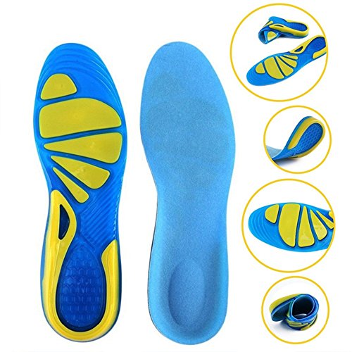 SOFIT Plantillas para Zapatos de Gel Amortiguadoras, Plantillas de Gel Masaje para Deportivas, Antibacterianas y Flexibles, de Silicona 39/42 EU