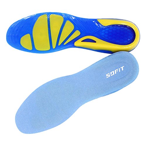SOFIT Plantillas para Zapatos de Gel Amortiguadoras, Plantillas de Gel Masaje para Deportivas, Antibacterianas y Flexibles, de Silicona 39/42 EU