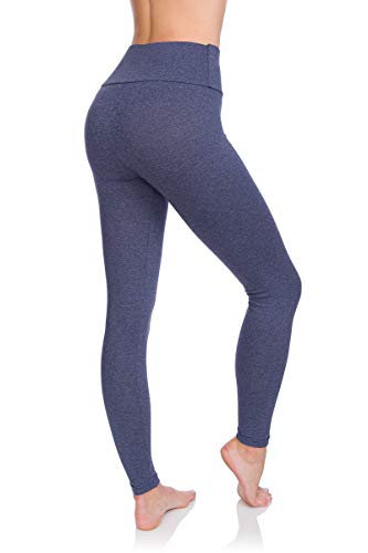 SOFTSAIL Pantalones de algodón suave para mujer de talle alto con control de barriga Azul azul vaquero 52