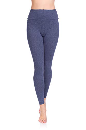 SOFTSAIL Pantalones de algodón suave para mujer de talle alto con control de barriga Azul azul vaquero 52