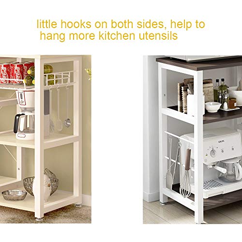 soges Estante de Cocina Estante de Horno microondas, Multi-función Utensilios de Cocina Estantes de Almacenamiento Negro W5S-SCH-SF