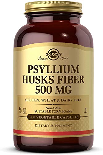Solgar Fibra de cáscaras de Psyllium 500 mg Cápsulas vegetales - Envase de 200