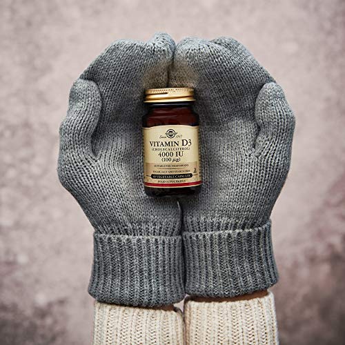 Solgar® Vitamina D3 4.000 UI (100 µg) para el mantenimiento de huesos y sistema inmune - 60 cápsulas vegetales