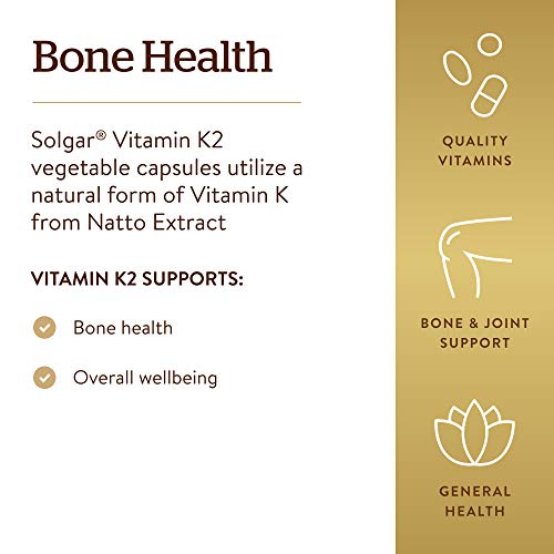Solgar Vitamina K2 (MK-7) Natural 100 µg Cápsulas vegetales - Envase de 50