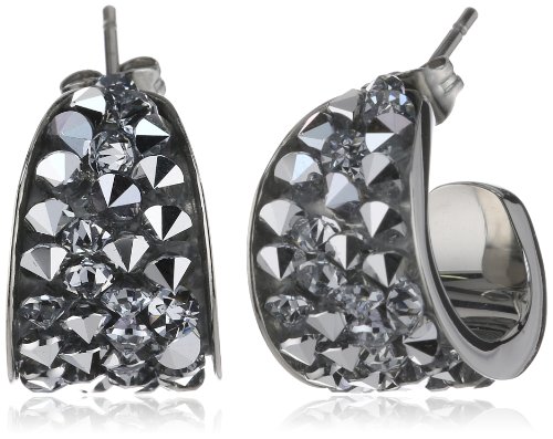 S.Oliver 441049 (SO917/1) - Pendientes de acero inoxidable con cristal swarovski con cierre de mariposa a presión