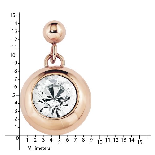 s.Oliver Jewel SO1072 - Pendientes de acero inoxidable con cristal swarovski con cierre de mariposa a presión