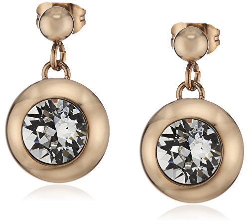 s.Oliver Jewel SO1072 - Pendientes de acero inoxidable con cristal swarovski con cierre de mariposa a presión