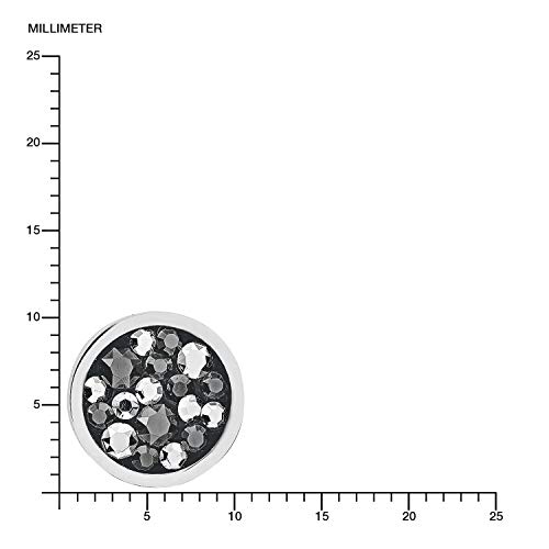 s.Oliver para Mujer, Pendientes de Swarovski redondos, 10 mm, de acero inoxidable y cristal 567190