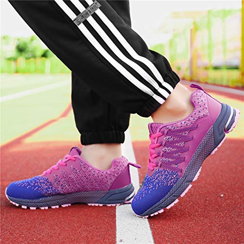 SOLLOMENSI Zapatillas de Hombres Deporte Running Zapatos para Correr Gimnasio Sneakers Deportivas Padel Transpirables Casual Montaña 39 EU A Rosa