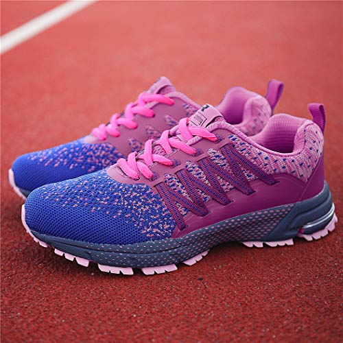 SOLLOMENSI Zapatillas de Hombres Deporte Running Zapatos para Correr Gimnasio Sneakers Deportivas Padel Transpirables Casual Montaña 39 EU A Rosa