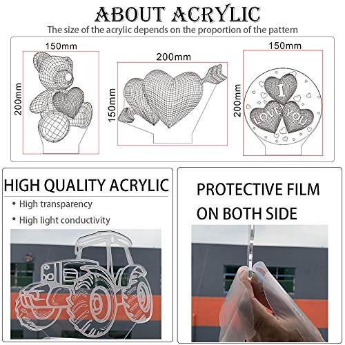 (Solo 1) Lámpara de cabeza de águila de 7 colores, luces de noche LED visuales en 3D para niños, mesa táctil USB, Lampara Lampe, luz de noche para dormir para bebés, luz bonita