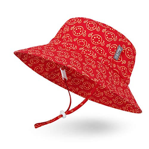 Sombrero de Sol para Bebé Niña Niño Infantil Niños Pequeños Unisexo Ajustable Sombrero Bob Protección Solar UPF 50-S:Granada