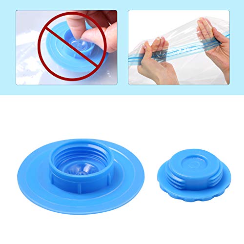 SONGMICS 10 Bolsas al Vacío, Bomba Incluida, Almacenaje de Ropa, Edredones, Mantas, Ahorro de Espacio, 60 x 80 cm RVM101