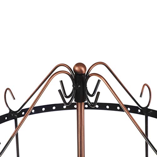 SONGMICS Expositor de Pendientes, Collares y Pulseras, Soporte para joyería, Giratorio JSD012