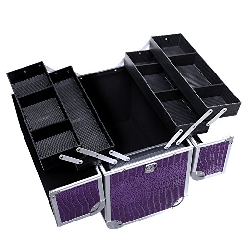 SONGMICS Maletín para Maquillaje Aluminio Estuche de Maquillaje JBC229