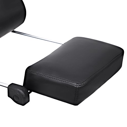 Songmics OBG71B Racing -Silla de Escritorio/ Computadora Ergonómica con Reposapiés Plegable, PU, Metal Cromado, color Negro 150 kg