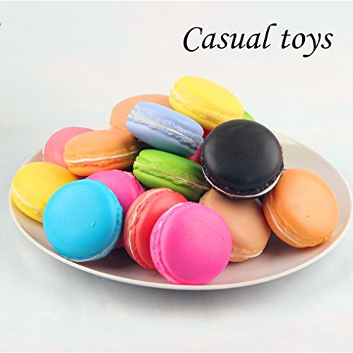 Sonnena Juguetes compresivos, Squishies Kawaii Juguetes Lindo Macaron Squishy Squeeze Toy Slow Rising Decompression Toys Stress Relief Juguete Suave Squeeze Toys (5 * 5 * 3cm, A)