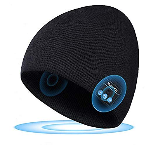 SOOFUN Regalos Originales para Mujer y Hombre Gorro Bluetooth - Bluetooth 5.0 Gorro Bluetooth, Gorro de Invierno con Auriculares Bluetooth Inalámbricos, Apto para Esquí, Ciclismo, Trotar