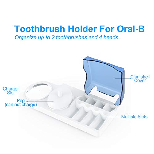 Soporte para cepillos de dientes para cepillos eléctricos Poketech soporte para Oral-B 4 cabezales de cepillo de carga.