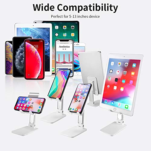 Soporte para Móvil / Tablet, Diseño Anticaídas, Ajustable Soporte para Teléfono, Soporte Universal para iPad Pro Air 2 3 4 Mini Surface Pro Book, iPhone Samsung Huawei Smartphone (4"-13.5")