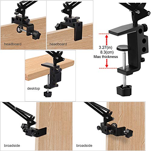 Soporte Tableta, QZT Soporte para Teléfono Móvil, Cuello de Cisne Ajustable Universal con Brazo Largo Ajustable Soporte Flexible para Tableta/Cama iPad Samsung iPhone Huawei