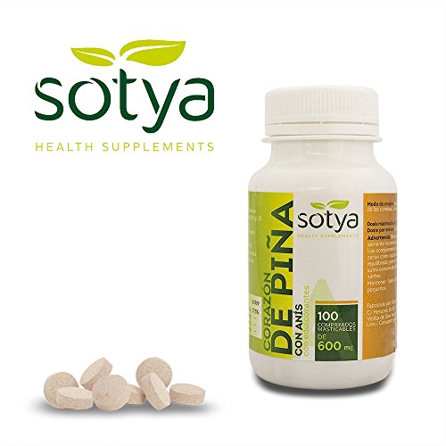 SOTYA - SOTYA Corazón de Piña 100 comprimidos masticables 600mg