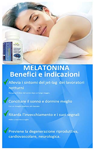 SOTYABESLAN Melatonina + Magnesio + L-triptófano + Vitamina B6 +, 60 Capsulas, regulación del sueño, para dormir mejor, contra el estrés y el insomnio, magnesio disminuye el cansancio y la fátiga