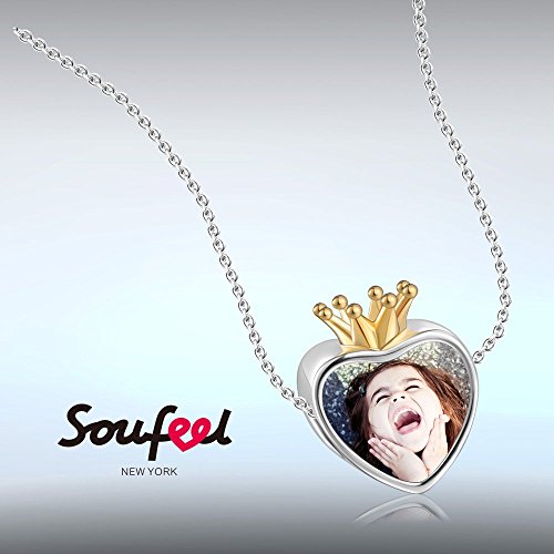 SOUFEEL Abalorio Charm Pulsera de Foto Personalizado Plata de Ley Navidad Cumpleaño y Aniversario para Madre Mujer Niña