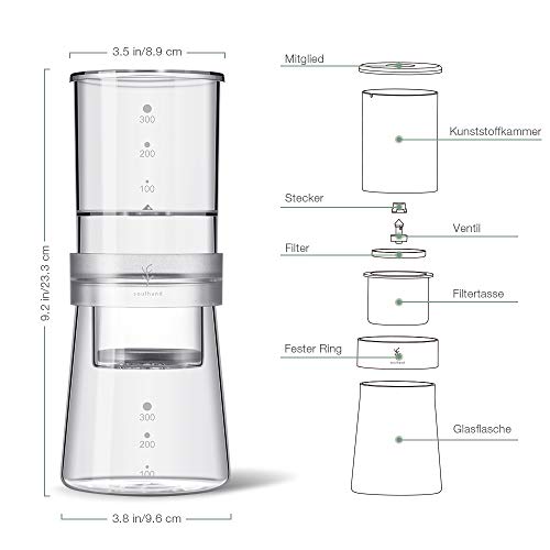 Soulhand Máquina de Café frío,Cafetera de Estilo holandés con Velocidad de Goteo Ajustable para Café Frío, una Nueva Forma de Café