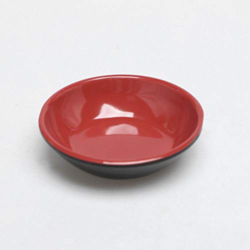 sourcing map Cerámica Doméstico Redondo Salsa Soja para Mojar Taza Plato 7cm Dia 5 Unidades Rojo
