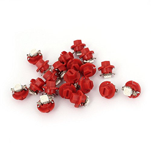 sourcingmap B8.4-5050 SMD LEDs Rojo Indicador de Coches Bombilla de Luz del Cuadro de Instrumentos 20 Pcs
