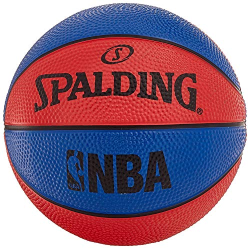 Spalding NBA Sz.1 (66-993Z) Minibalones de Baloncesto, niños, Azul/Rojo, 1