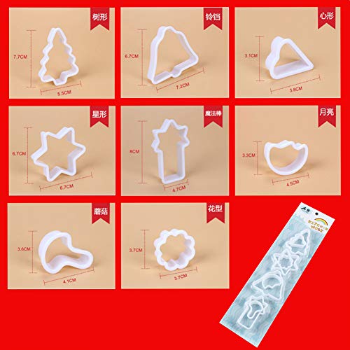 Sparta’s Store Rodillo de amasar de madera, patrones de alce de Navidad Rolling Pin, con rodamiento de bolas, estable y duradero (Dimensiones: Ø 5 x 43 cm)+8 Navidad Cortadores Galletas Moldes