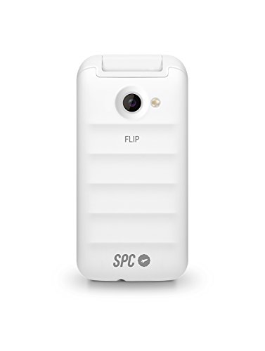 SPC Flip - Teléfono móvil (Dual SIM, Números y letras grandes, Agenda hasta 300 contactos, Bluetooth) – Color Blanco