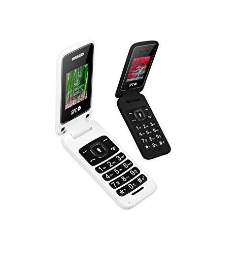 SPC Flip - Teléfono móvil (Dual SIM, Números y letras grandes, Agenda hasta 300 contactos, Bluetooth) – Color Blanco