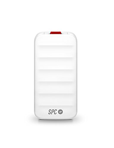 SPC Flip - Teléfono móvil (Dual SIM, Números y letras grandes, Agenda hasta 300 contactos, Bluetooth) – Color Blanco
