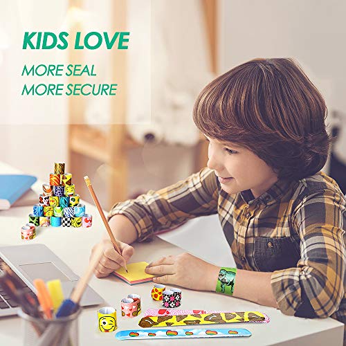 SPECOOL Pulsera Bofetada Pulseras de Juguete 55Pcs Slap Pulsera, Slap Bracelets, Banda de Pulsera, Fiesta Cumpleaños de Infantil Rellenos de Bolsa de Fiesta para niños niñas