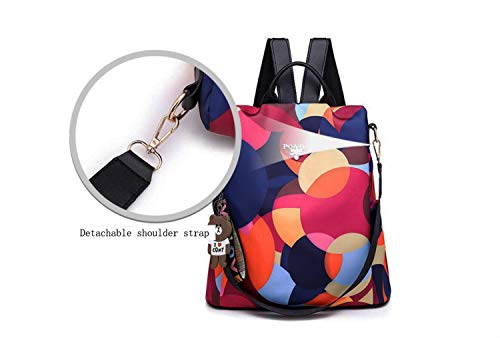 SPEEDEVE Mochila Antirrobo Mujer,Rojo-Colorido