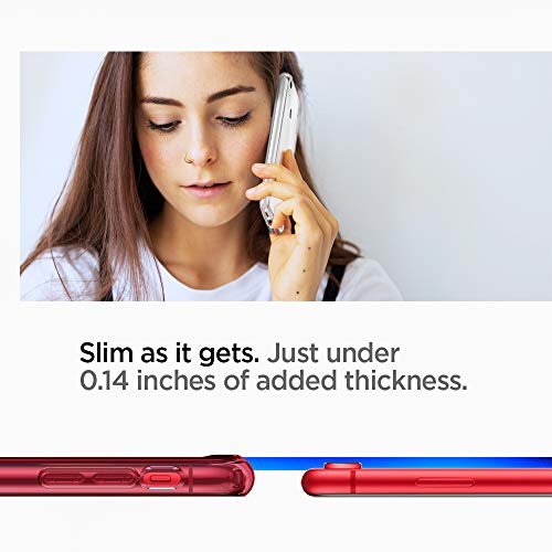 Spigen Funda Compatible con iPhone XR [Ultra Hybrid] Tecnología Air Cushion y protección híbrida de la caída para iPhone XR - Rojo