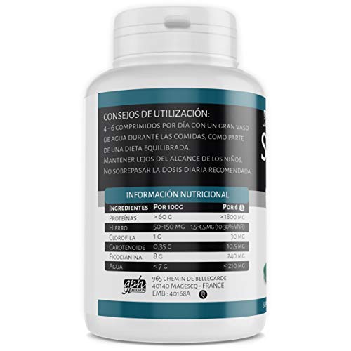 Spirulina orgánica 500mg - 300 comprimidos