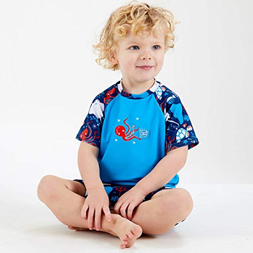 Splash About - Camiseta Unisex para niños con protección contra el Sol, Unisex niños, Protección Solar UV, UVRTUS1, Bajo el mar, 1 a 2 años
