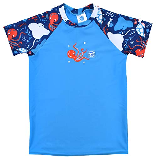 Splash About - Camiseta Unisex para niños con protección contra el Sol, Unisex niños, Protección Solar UV, UVRTUS1, Bajo el mar, 1 a 2 años