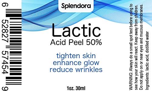 Splendora peeling de ácido láctico 50% - exfoliación de la piel - piel seca, golpes de afeitar, la cicatrización, eczema y dermatitis, estrías, el daño solar