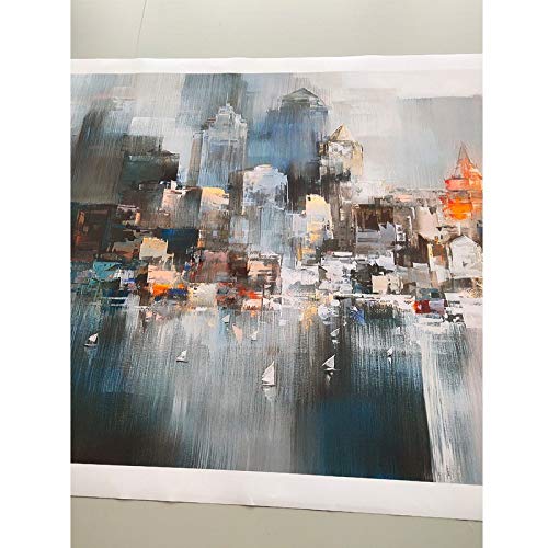 SPLLEADER 2020 - Lienzo decorativo para pared, diseño de barco de la ciudad, sin marco, W2027., 40x60cm