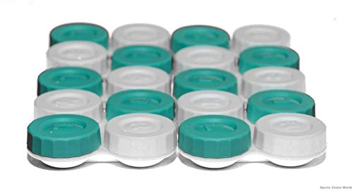 Sports Vision - Fundas para lentes de contacto, 10 unidades, diseño plano de rosca, fabricado en el Reino Unido, marca R & L